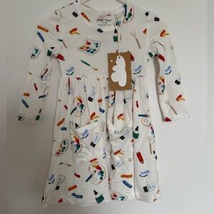 Angel Dear Twirl Dress Paint Print